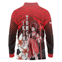 The First King Of Tonga Long Sleeve Polo Shirt Tongan Pride