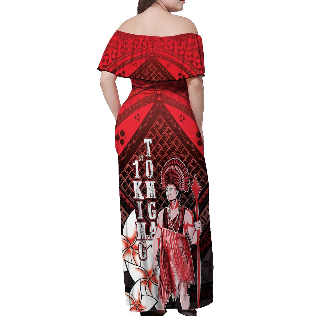 The First King Of Tonga Off Shoulder Maxi Dress Tongan Pride