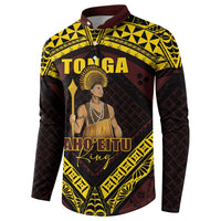 Tonga First King Button Sweatshirt Ahoeitu Know Your Roots