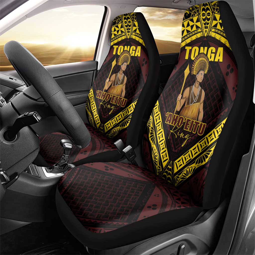 Tonga First King Car Seat Cover Ahoeitu Know Your Roots LT05 - Polynesian Pride