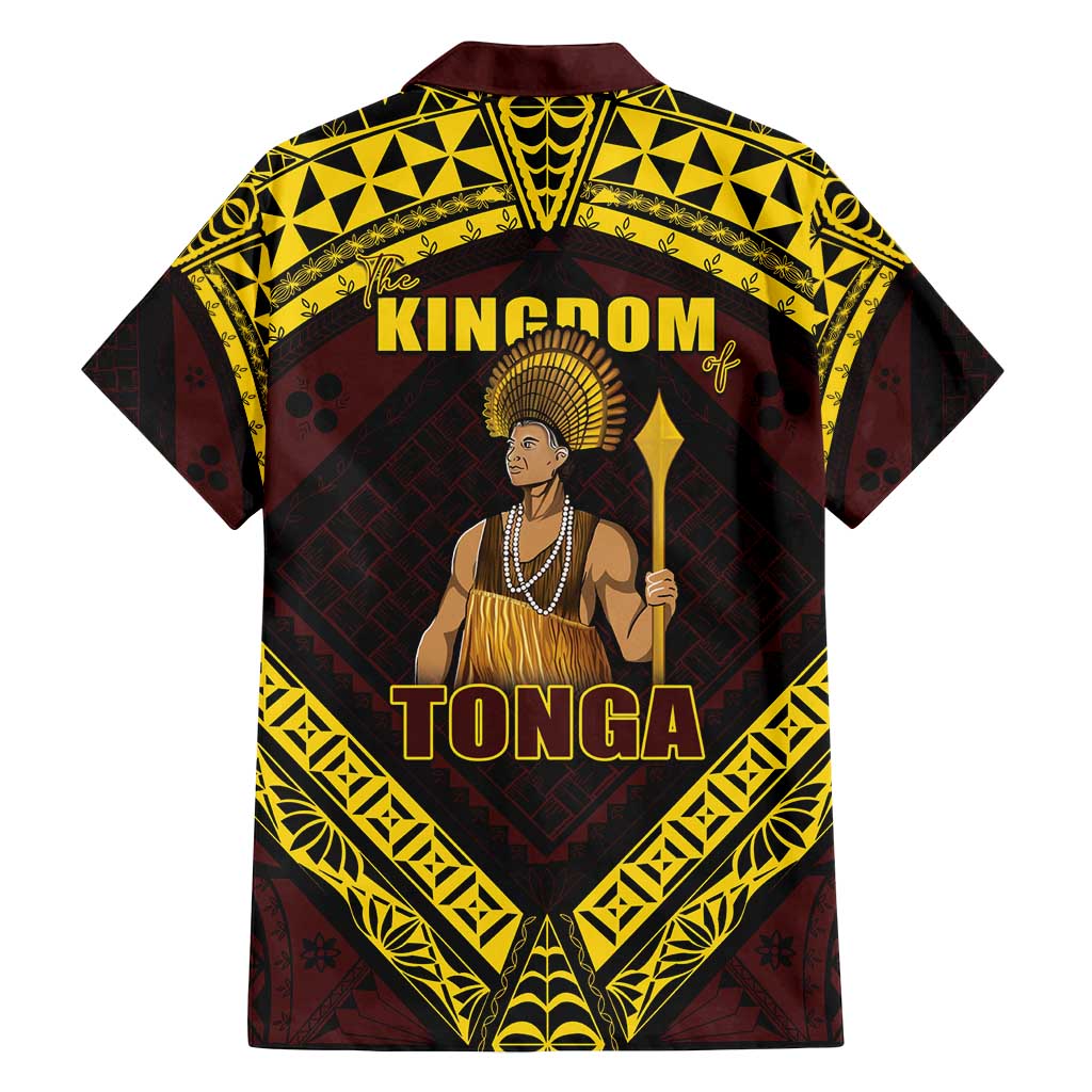 Tonga First King Family Matching Off Shoulder Short Dress and Hawaiian Shirt Ahoeitu Know Your Roots