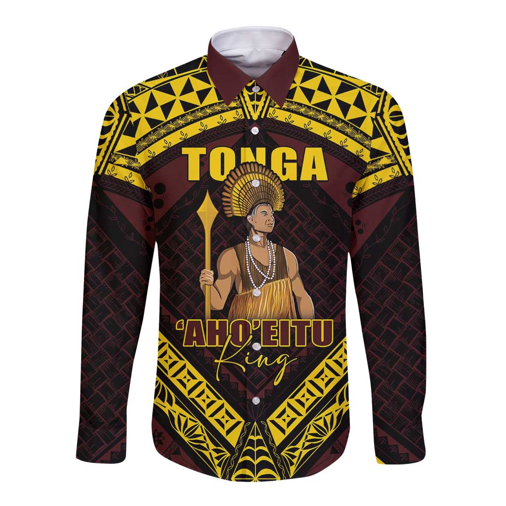 Tonga First King Long Sleeve Button Shirt Ahoeitu Know Your Roots