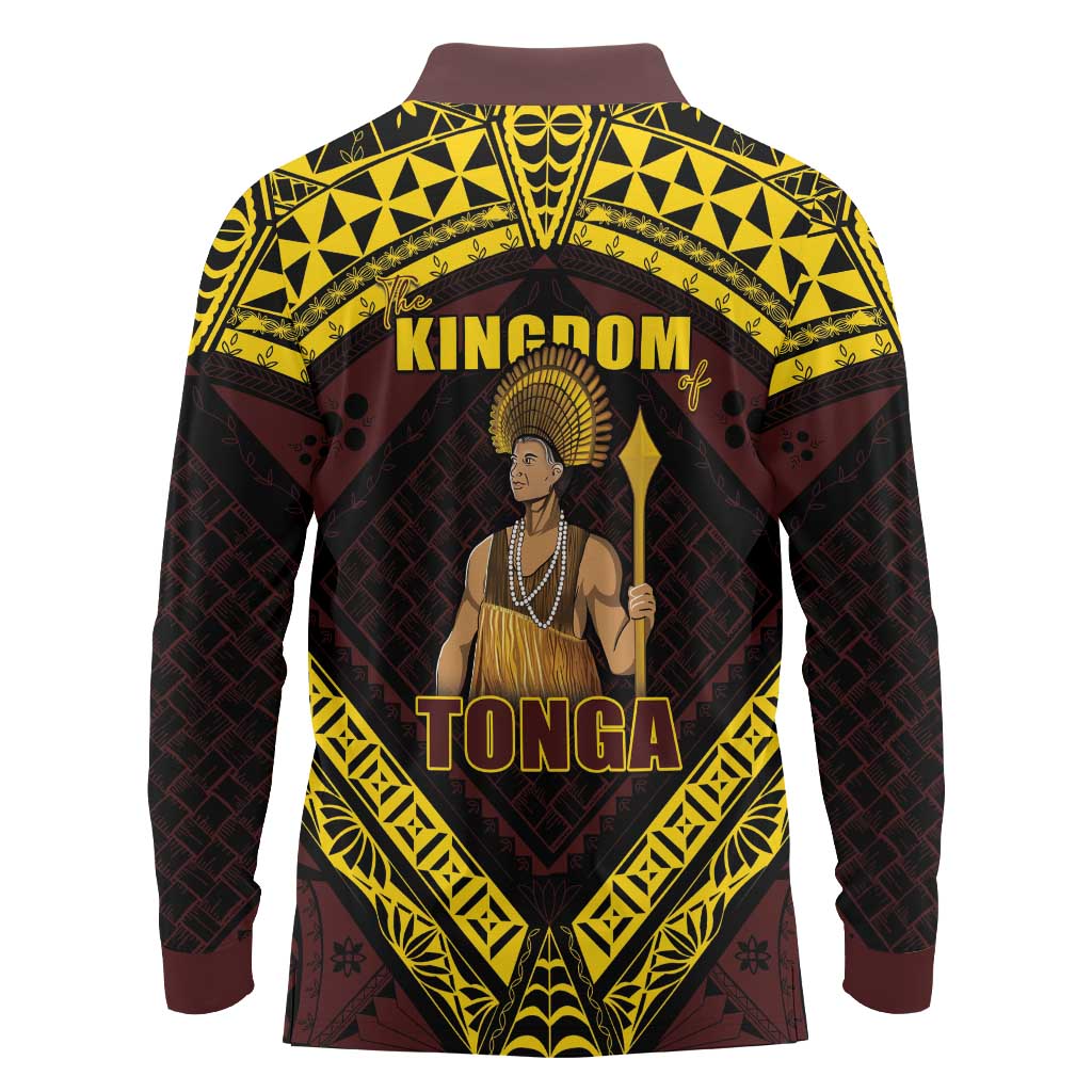 Tonga First King Long Sleeve Polo Shirt Ahoeitu Know Your Roots