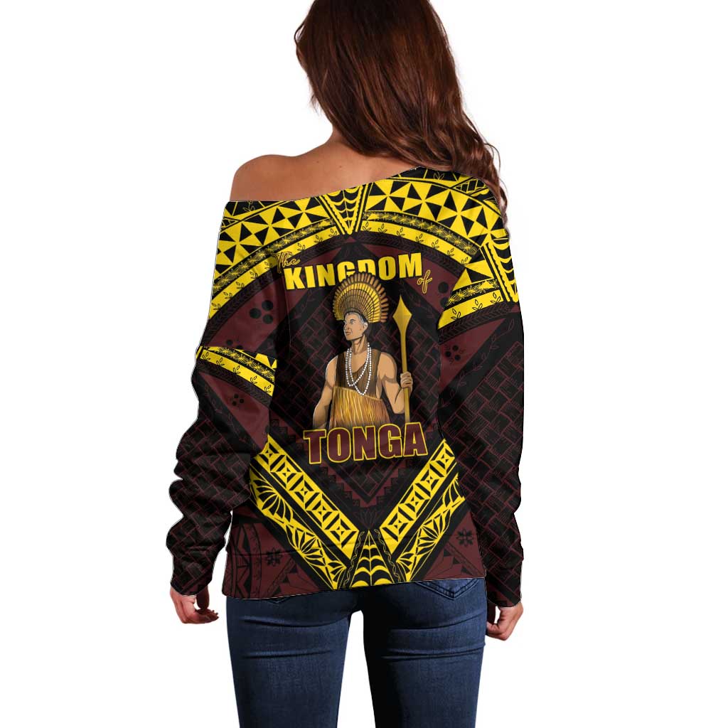 Tonga First King Off Shoulder Sweater Ahoeitu Know Your Roots