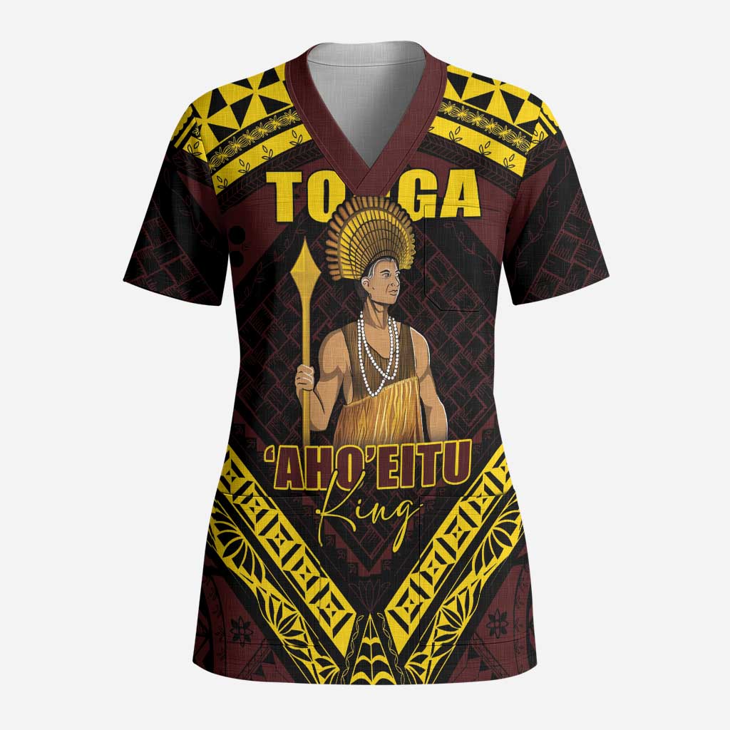 Tonga First King Scrub Top Ahoeitu Know Your Roots - Polynesian Pride