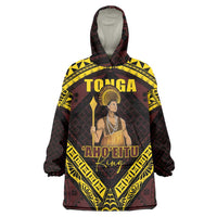 Tonga First King Wearable Blanket Hoodie Ahoeitu Know Your Roots LT05 One Size Maroon - Polynesian Pride