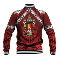 Tonga Emancipation Day Baseball Jacket Tongan Kupesi Pattern