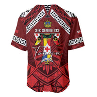 Tonga Emancipation Day Baseball Jersey Tongan Kupesi Pattern