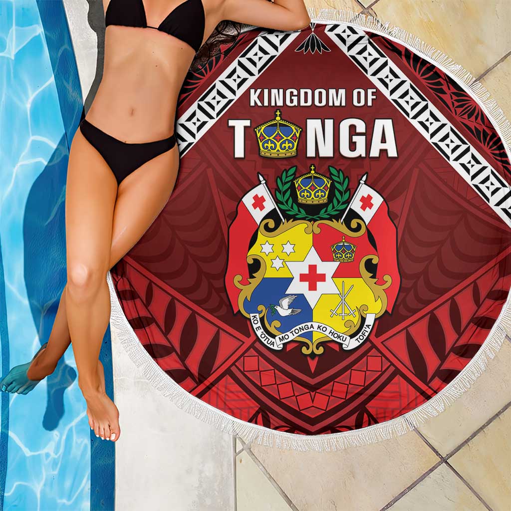 Tonga Emancipation Day Beach Blanket Tongan Kupesi Pattern