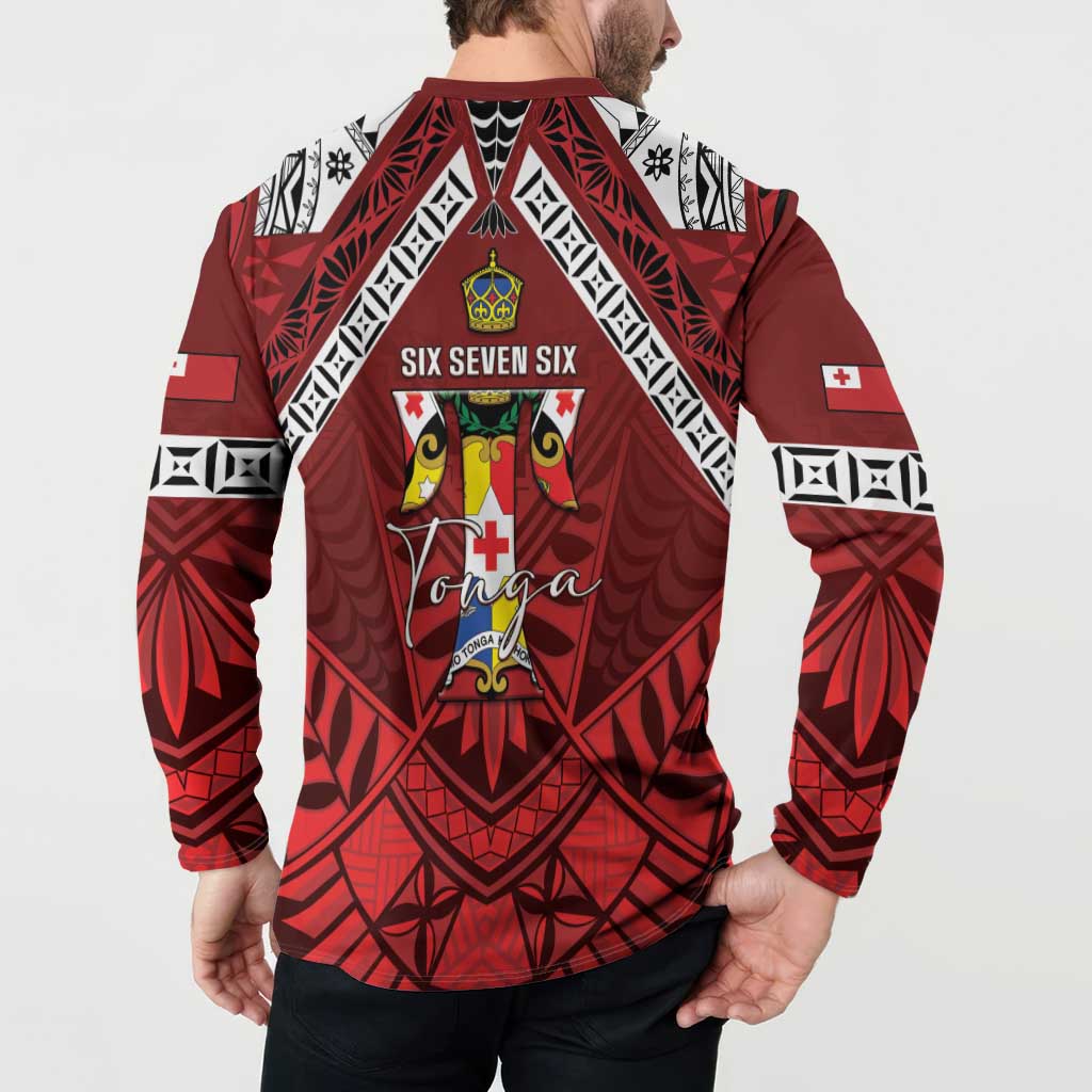 Tonga Emancipation Day Button Sweatshirt Tongan Kupesi Pattern