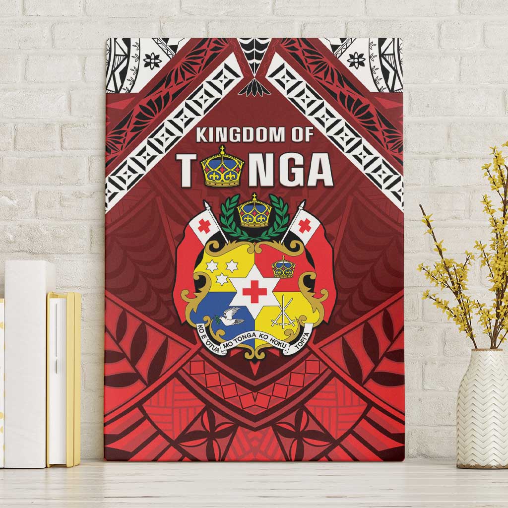 Tonga Emancipation Day Canvas Wall Art Tongan Kupesi Pattern