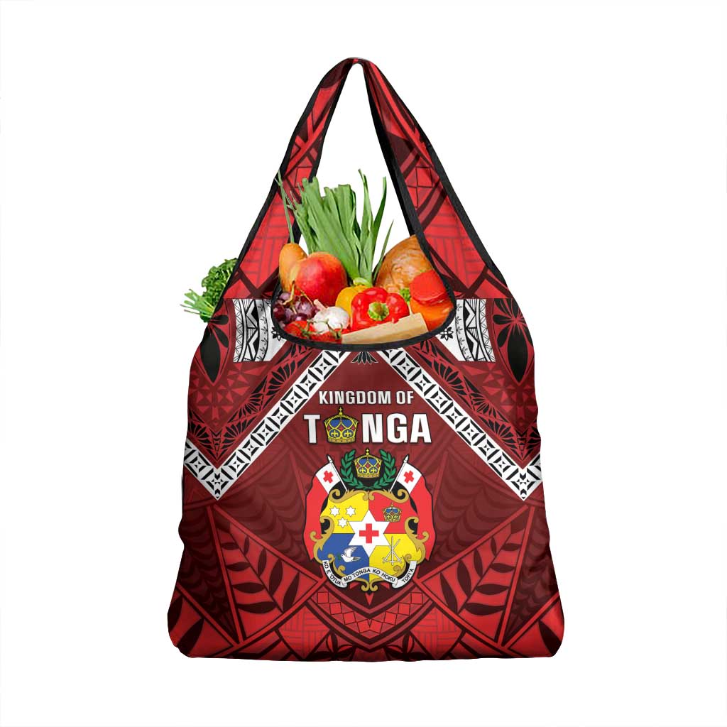 Tonga Emancipation Day Grocery Bag Tongan Kupesi Pattern
