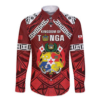 Tonga Emancipation Day Long Sleeve Button Shirt Tongan Kupesi Pattern
