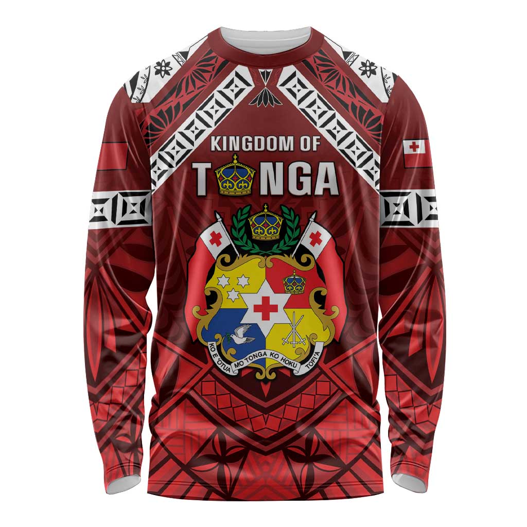 Tonga Emancipation Day Long Sleeve Shirt Tongan Kupesi Pattern