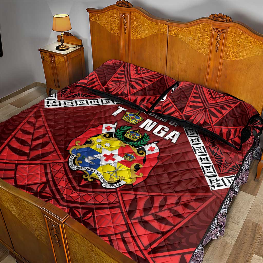 Tonga Emancipation Day Quilt Bed Set Tongan Kupesi Pattern LT05 - Polynesian Pride