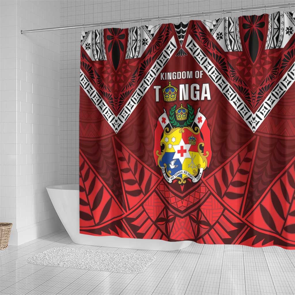 Tonga Emancipation Day Shower Curtain Tongan Kupesi Pattern