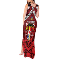 Tonga Emancipation Day Tank Maxi Dress Tongan Kupesi Pattern