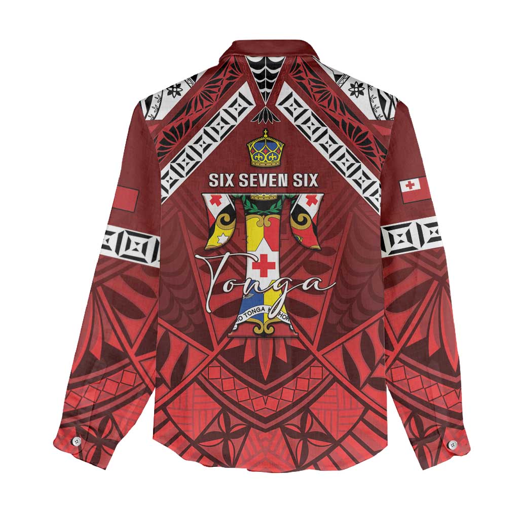 Tonga Emancipation Day Women Casual Shirt Tongan Kupesi Pattern LT05 - Polynesian Pride