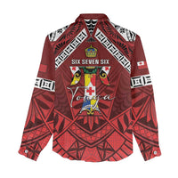 Tonga Emancipation Day Women Casual Shirt Tongan Kupesi Pattern LT05 - Polynesian Pride