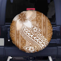Tonga Kupesi Ngatu Spare Tire Cover Vintage Brown Plumeria