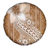 Tonga Kupesi Ngatu Spare Tire Cover Vintage Brown Plumeria