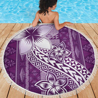 Tonga Kupesi Ngatu Beach Blanket Vintage Purple Plumeria