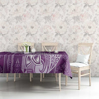 Tonga Kupesi Ngatu Tablecloth Vintage Purple Plumeria