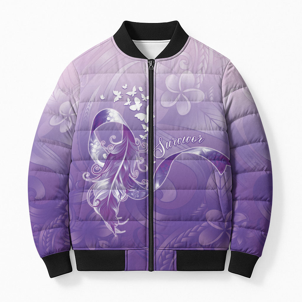Lupus Awareness Month Bomber Puffer Jacket Polynesian Style