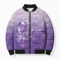 Lupus Awareness Month Bomber Puffer Jacket Polynesian Style
