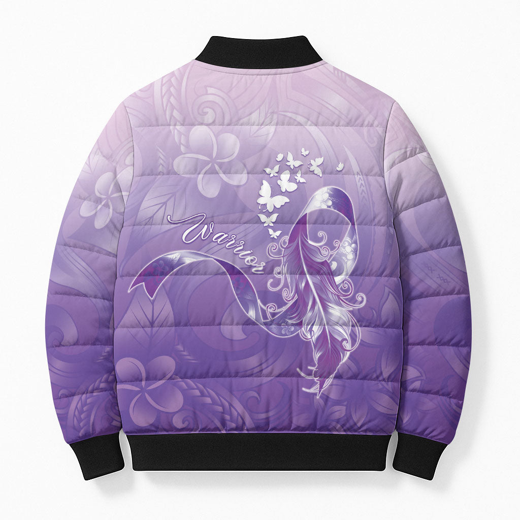Lupus Awareness Month Bomber Puffer Jacket Polynesian Style