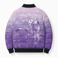 Lupus Awareness Month Bomber Puffer Jacket Polynesian Style
