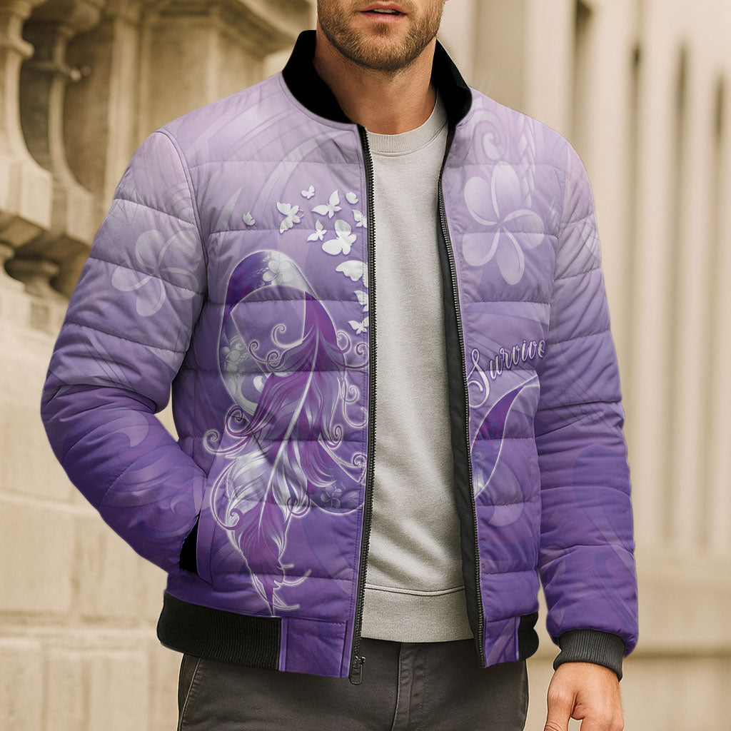 Lupus Awareness Month Bomber Puffer Jacket Polynesian Style