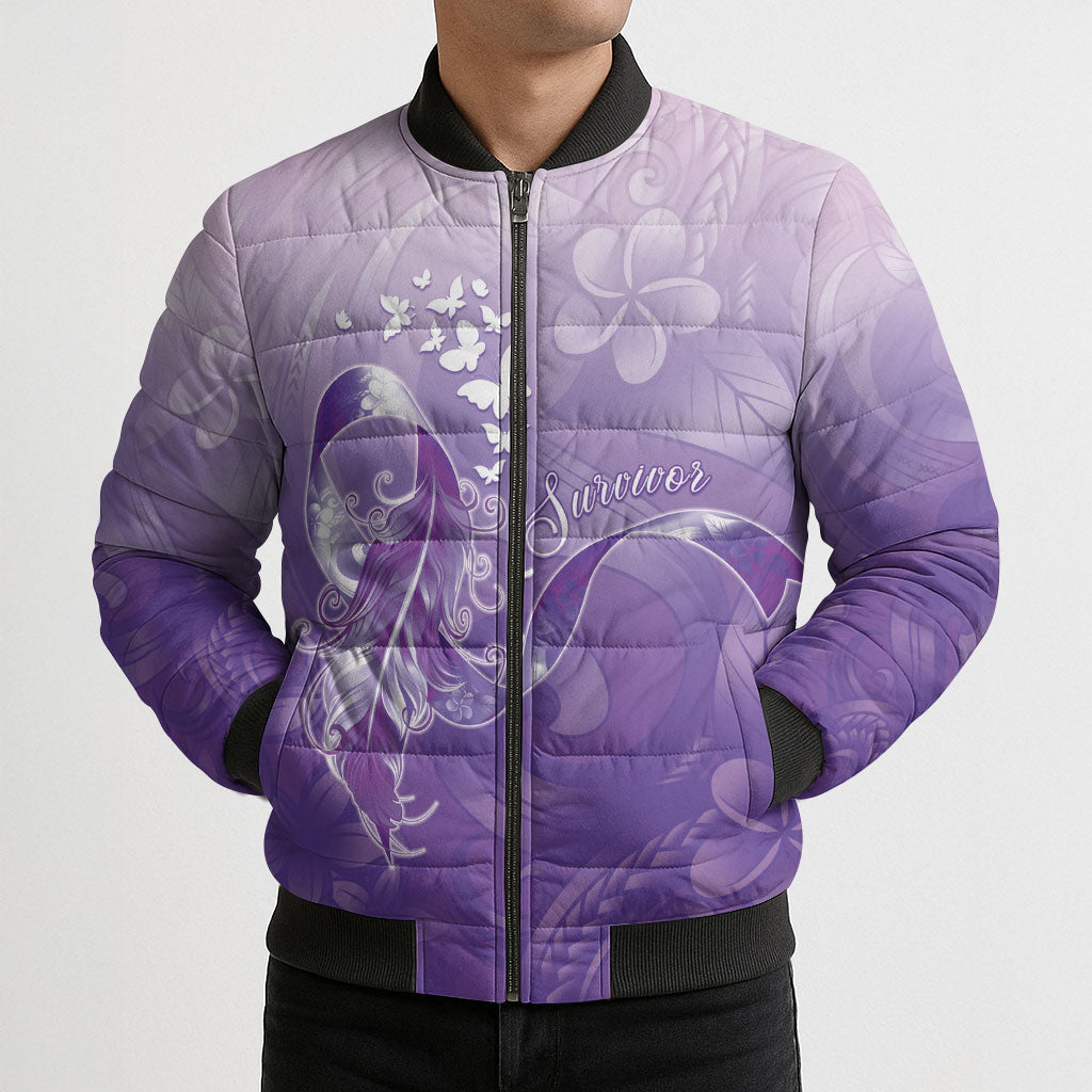 Lupus Awareness Month Bomber Puffer Jacket Polynesian Style