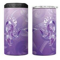 Lupus Awareness Month 4 in 1 Can Cooler Tumbler Polynesian Style