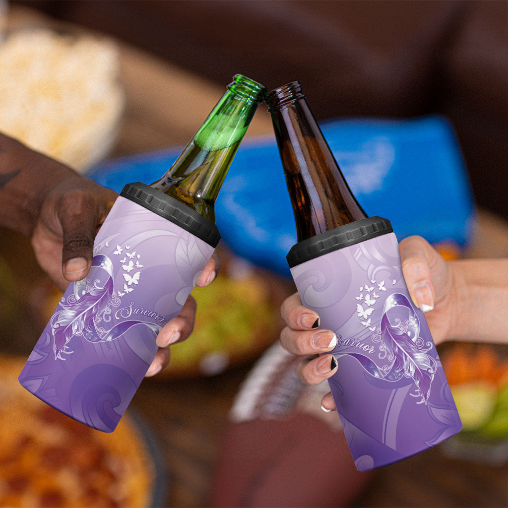 Lupus Awareness Month 4 in 1 Can Cooler Tumbler Polynesian Style