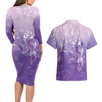 Lupus Awareness Month Couples Matching Long Sleeve Bodycon Dress and Hawaiian Shirt Polynesian Style LT05 - Polynesian Pride
