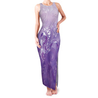 Lupus Awareness Month Family Matching Tank Maxi Dress and Hawaiian Shirt Polynesian Style LT05 Mom's Dress Lilac - Polynesian Pride