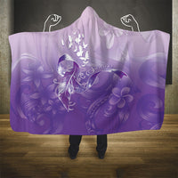 Lupus Awareness Month Hooded Blanket Polynesian Style