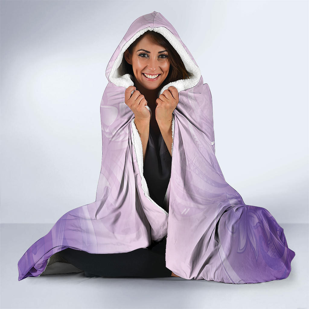 Lupus Awareness Month Hooded Blanket Polynesian Style