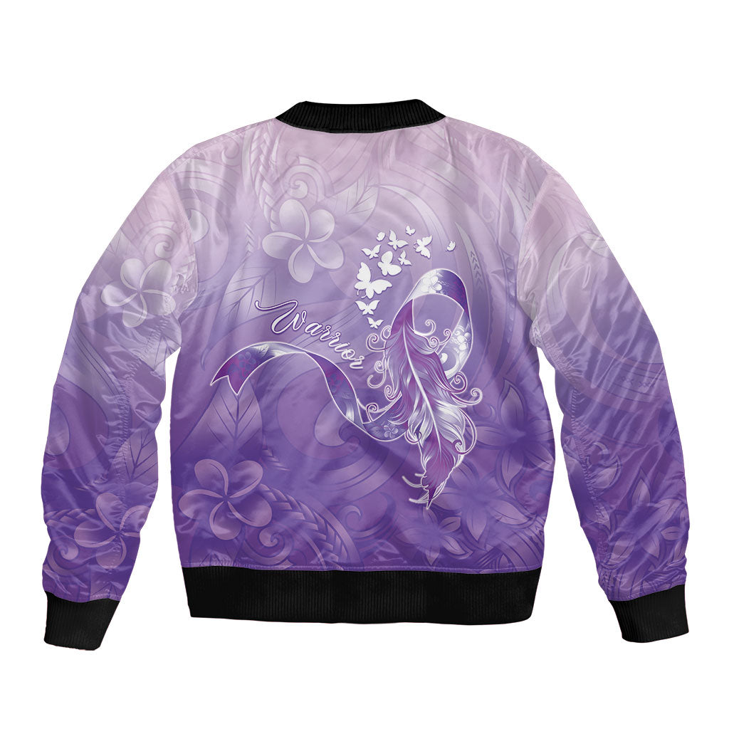 Lupus Awareness Month Sleeve Zip Bomber Jacket Polynesian Style