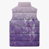Lupus Awareness Month Sleeveless Puffer Jacket Polynesian Style