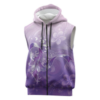 Lupus Awareness Month Sleeveless Zip Hoodie Polynesian Style LT05 Lilac - Polynesian Pride