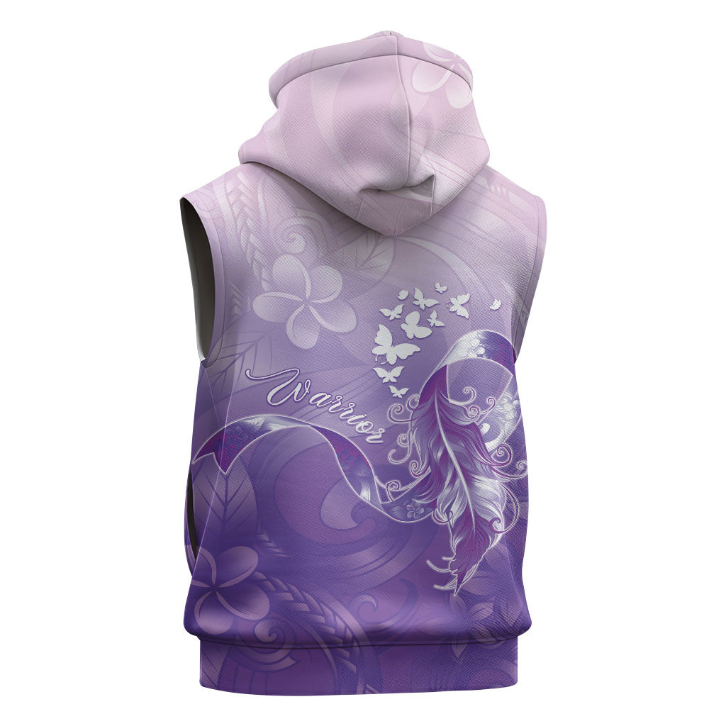 Lupus Awareness Month Sleeveless Zip Hoodie Polynesian Style LT05 - Polynesian Pride