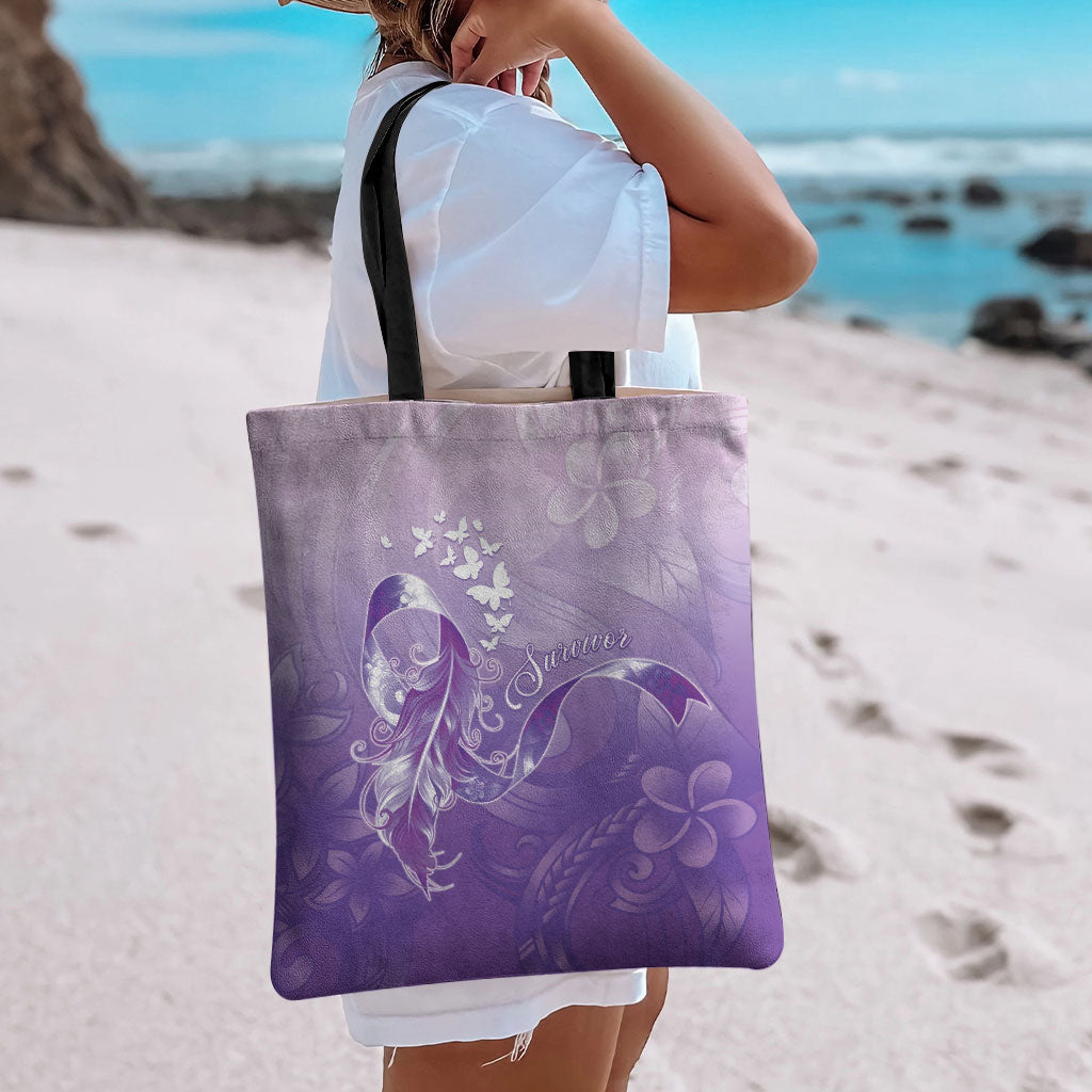 Lupus Awareness Month Tote Bag Polynesian Style
