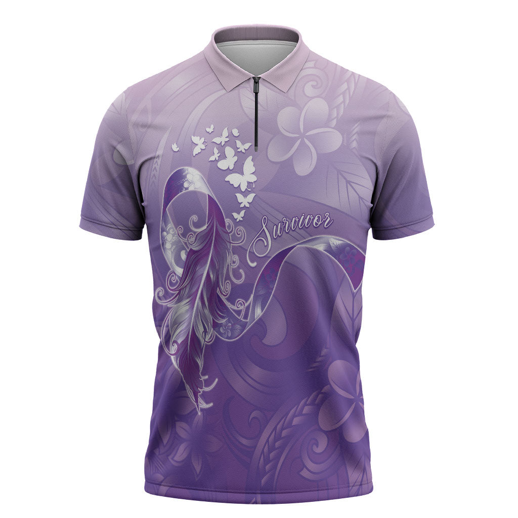 Lupus Awareness Month Zipper Polo Shirt Polynesian Style
