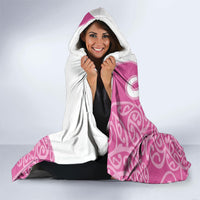 Personalised New Zealand Nurse Hooded Blanket Maori Koru Pink Version LT05 - Polynesian Pride