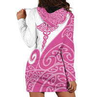 Personalised New Zealand Nurse Hoodie Dress Maori Koru Pink Version LT05 - Polynesian Pride