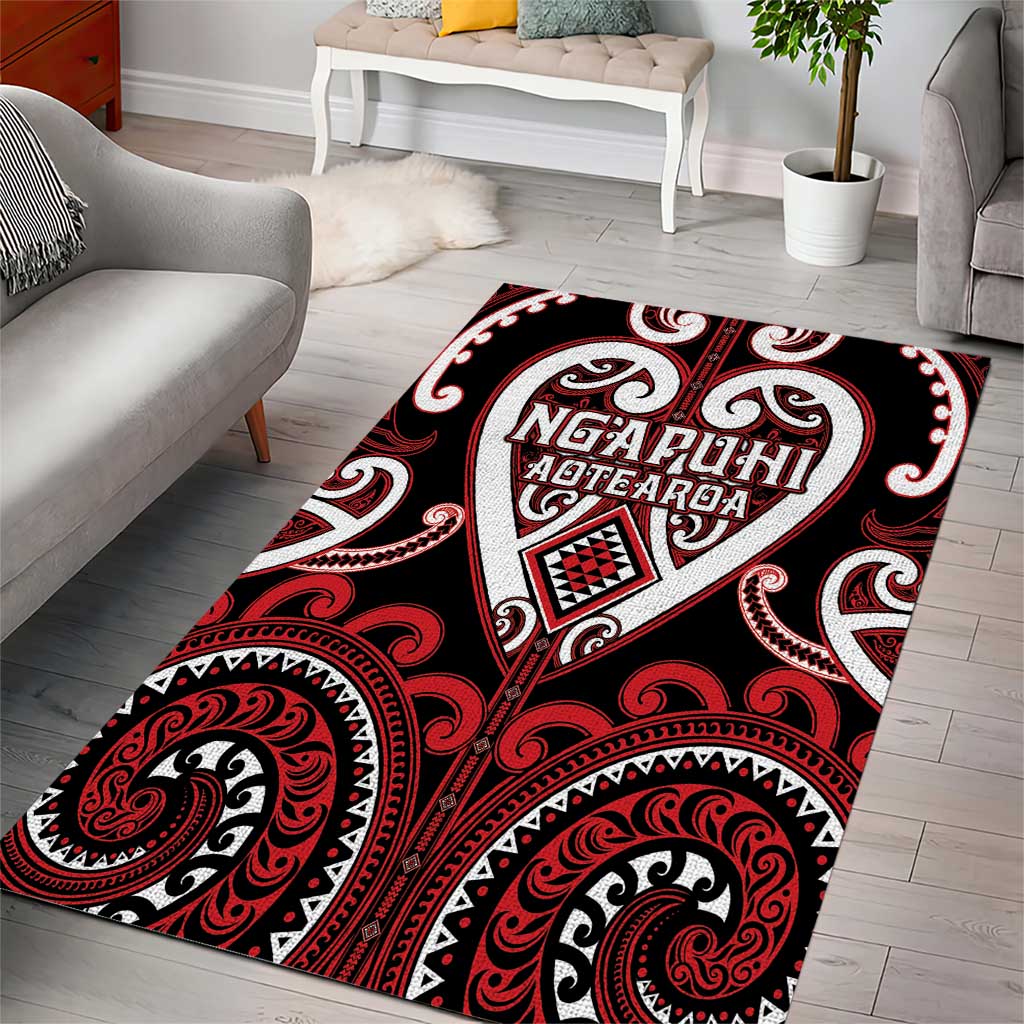 Aotearoa Ngapuhi Area Rug Maori Tribal Pattern LT05 - Polynesian Pride
