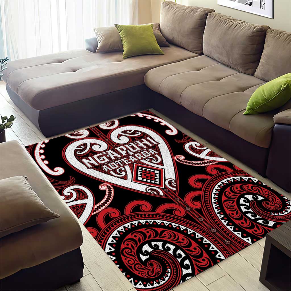Aotearoa Ngapuhi Area Rug Maori Tribal Pattern LT05 - Polynesian Pride