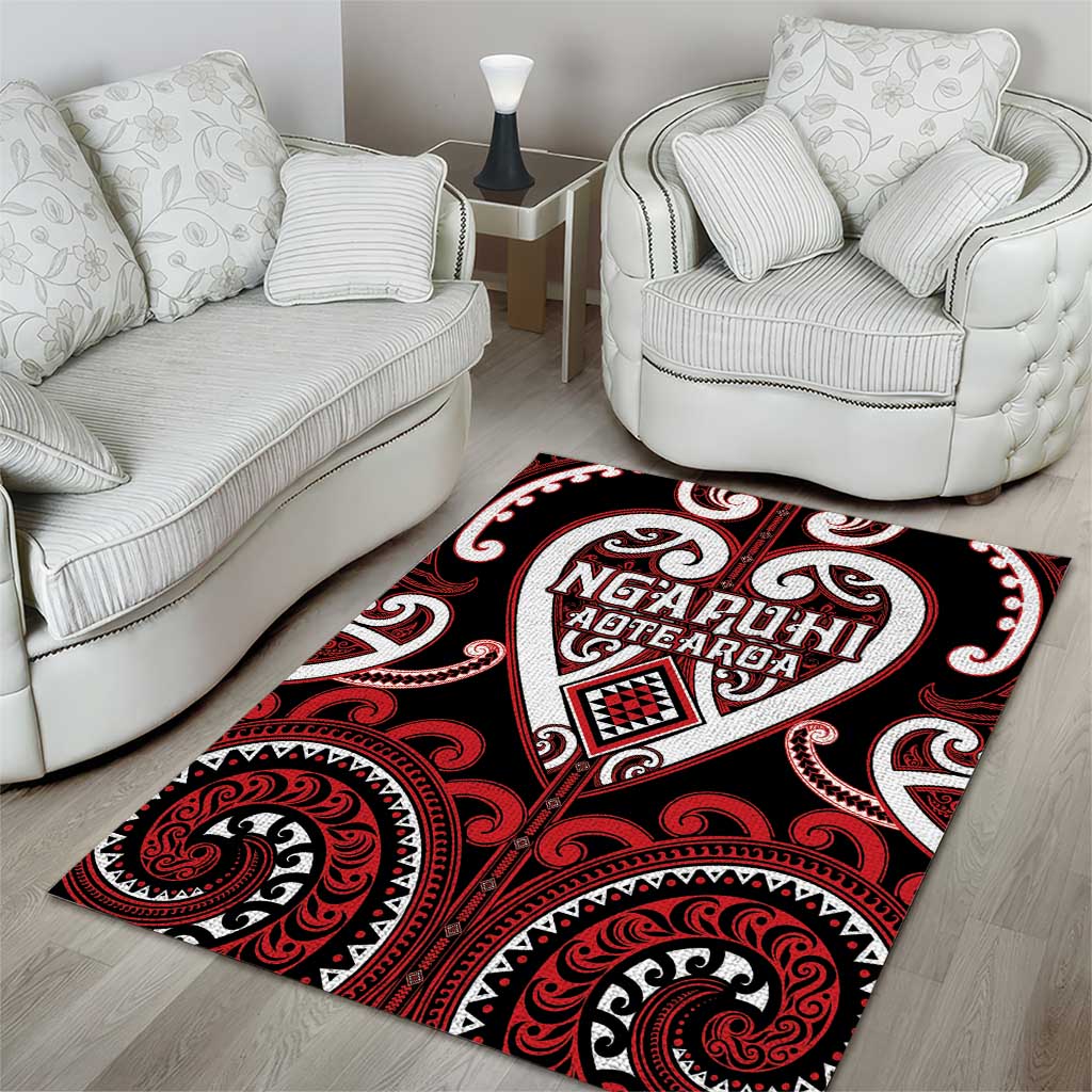 Aotearoa Ngapuhi Area Rug Maori Tribal Pattern LT05 - Polynesian Pride